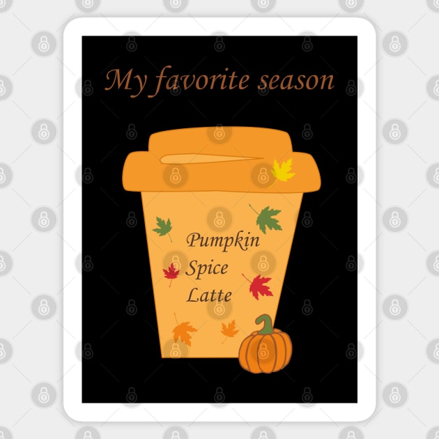My favorite season is pumpkin spice latte Sticker by Anke Wonder 